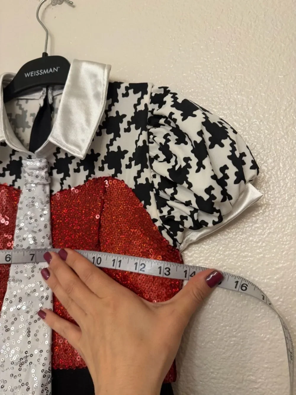 WEISSMAN Dance Costume suit tux menswear plaid houndstooth Jump Jive Wai 8534 LC